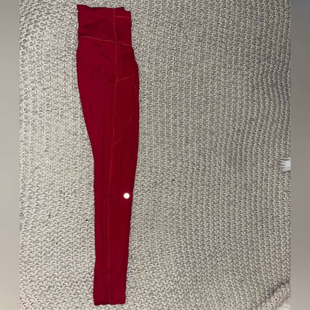 Red lulu leggings 28”